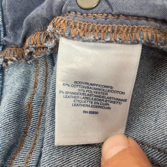 Lands End Women's Size 8 Blue Jeans Stretch Pockets Mid Rise Pre Owned - Picture 11 of 16